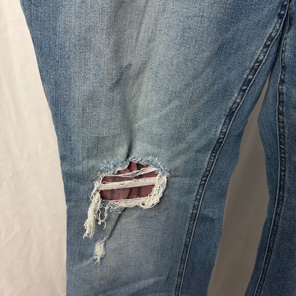 Judy Blue Boot Cut Jeans Size 20W Plaid Patch Distressed - Picture 8 of 13